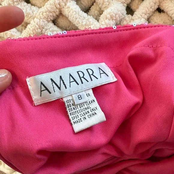 Pink Sequin Strappy Dress - Picture 3 of 3